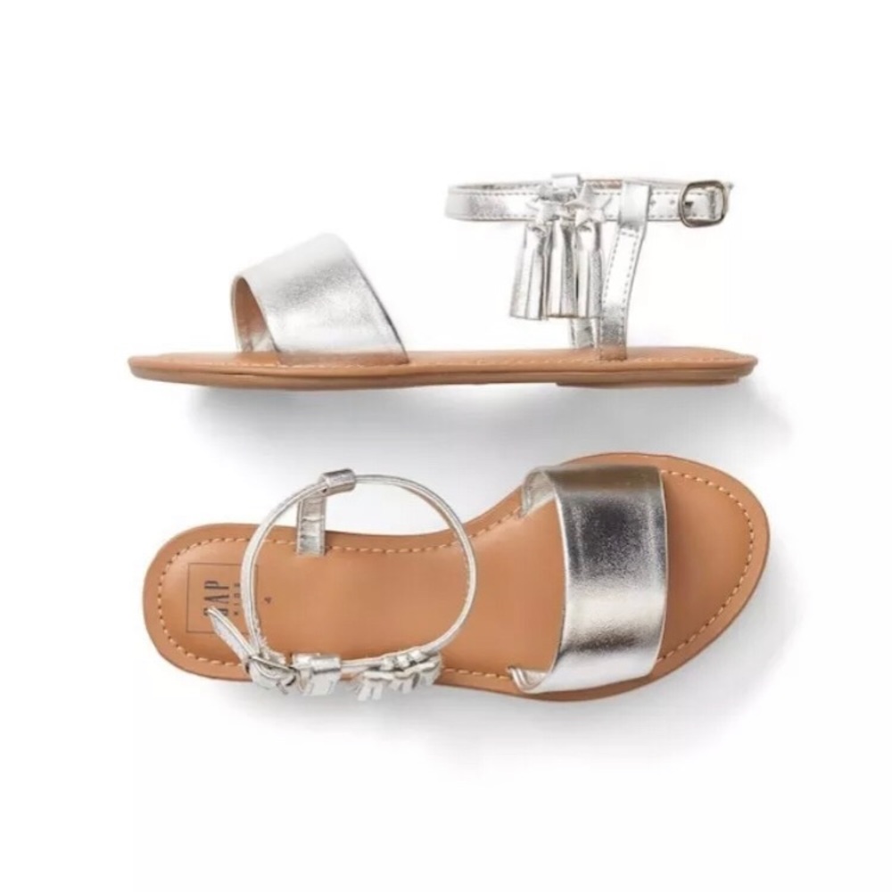 Gap Kids Silver Star Tassel Ankle Sandal